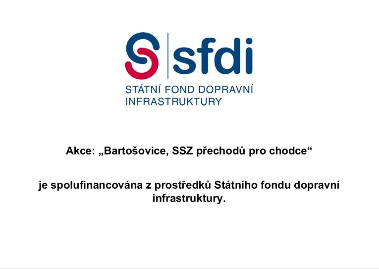 Bartošovice, SSZ přechodů pro&nbsp;chodce