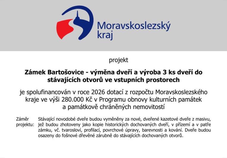 Zámek - Bartošovice - výroba 3 ks dveří Zámek - Bartošovice - výroba 3 ks dveří